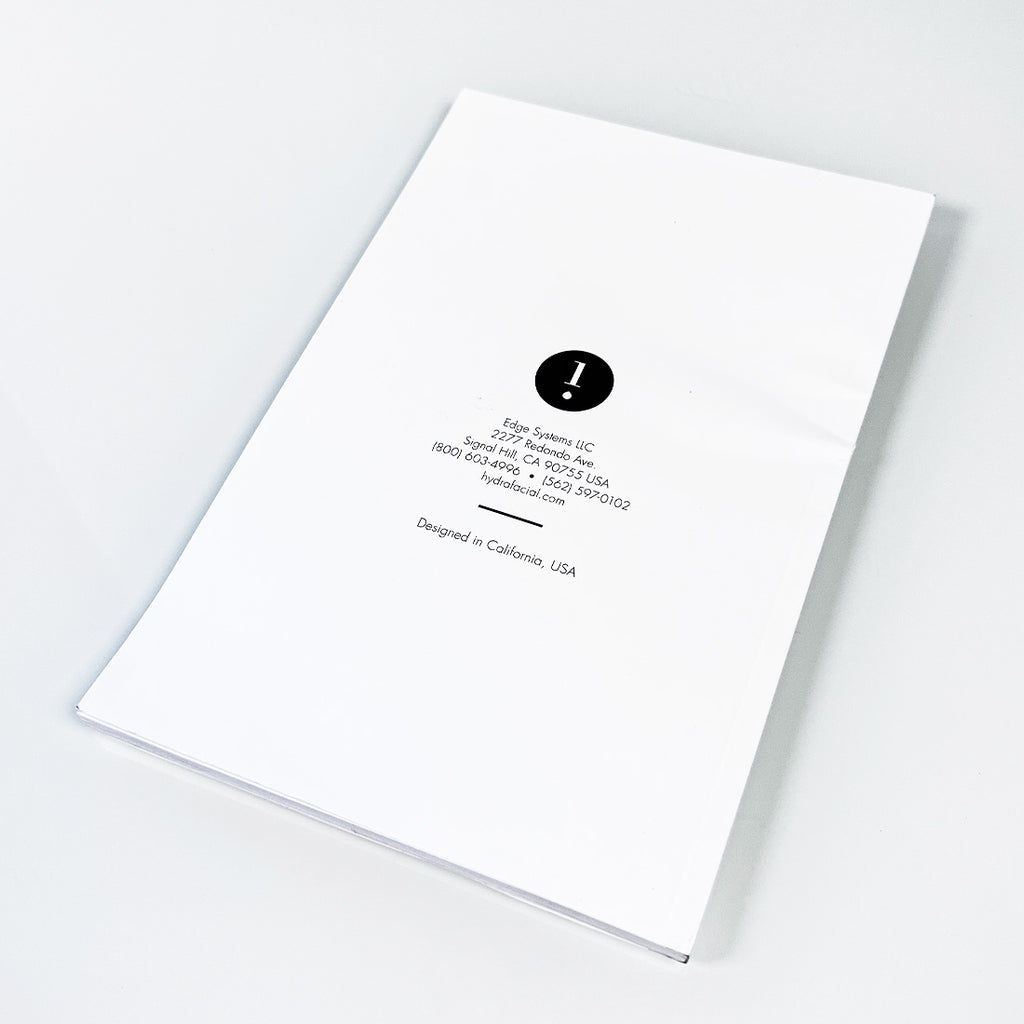 Edge Systems HydraFacial Handpiece User Guide Operator Instructions Manual