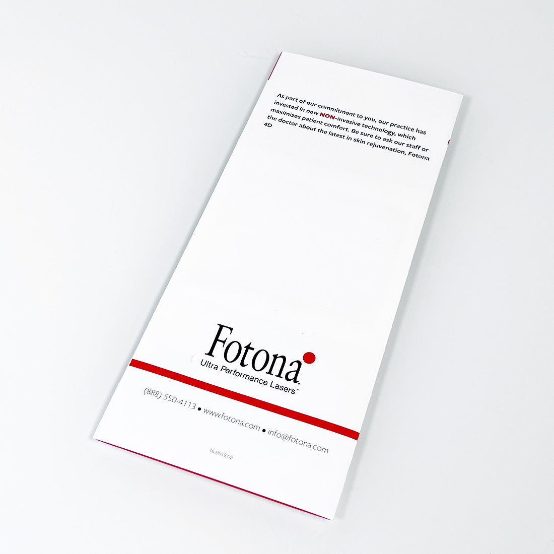 Fotona Fotona4D Laser REJUVENATING Patient Marketing Brochure 4D Pamphlet x17 Pc