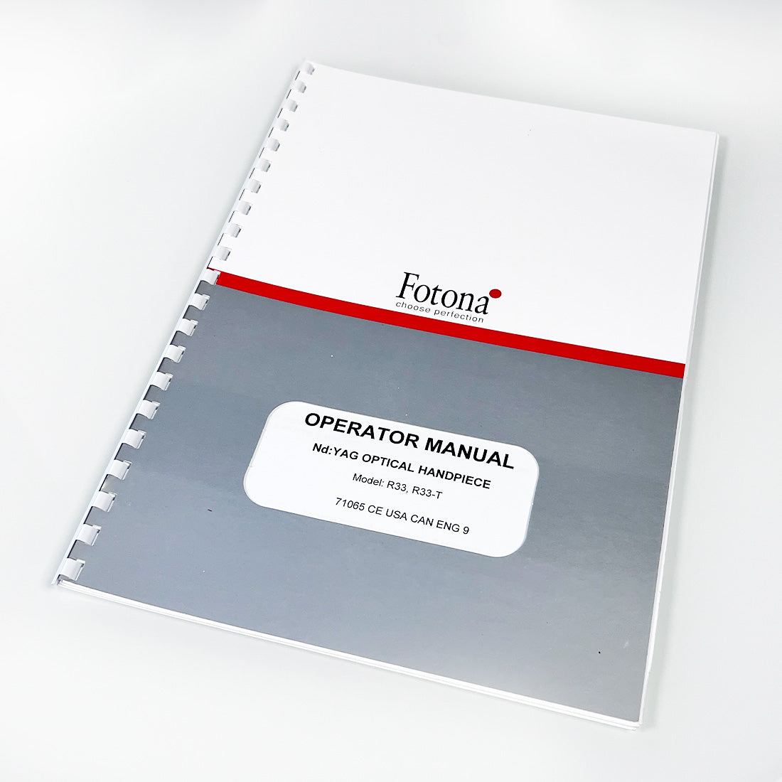 Fotona Nd YAG Laser OPERATOR MANUAL Optical Handpiece R33 R33-T Setup