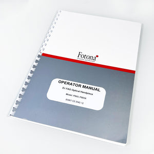 Fotona Er YAG Laser Optical Handpiece PS03 PS03X OPERATOR MANUAL User Guide