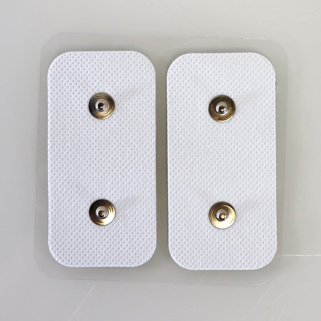 ECG Rectangle Duo Snap Electrode Monitoring Adhesive Backing Medical Use 30-Pack
