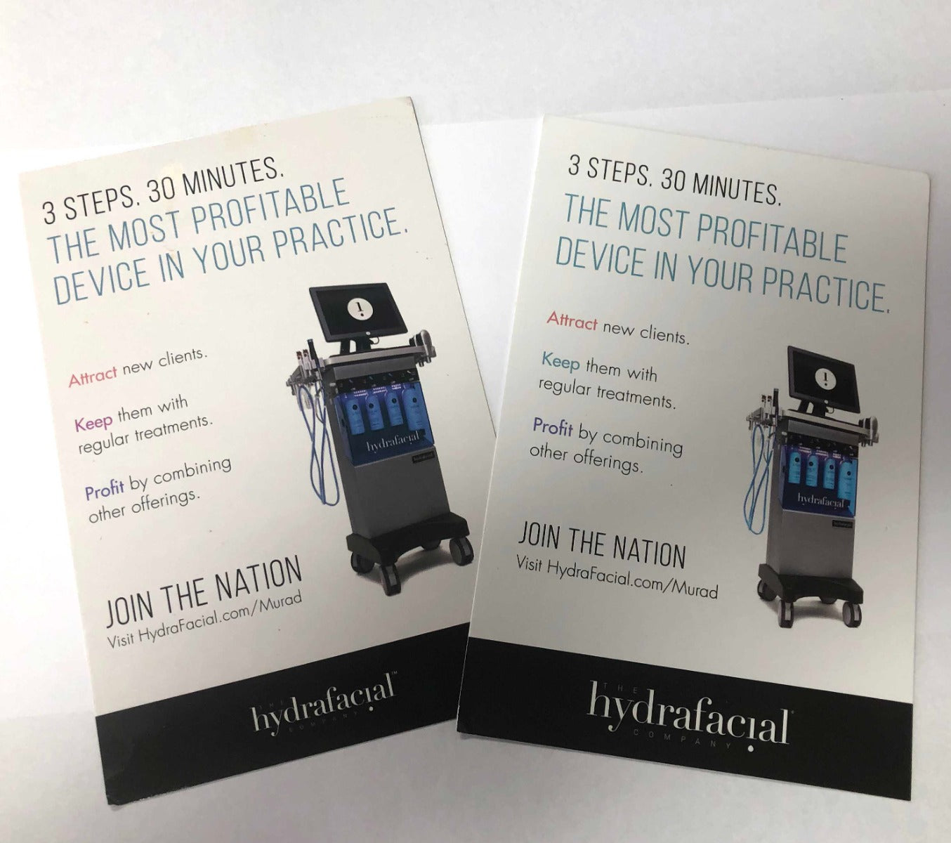 Edge Systems Hydrafacial Murad Office Patient Brochure Retinol Vita-C Booster x2