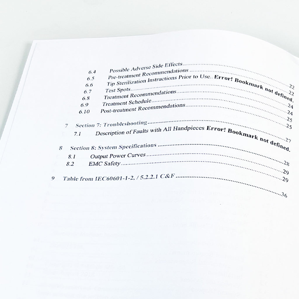 InMode Morpheus8 Applicator Operator Manual User Instruction Guide Treatment