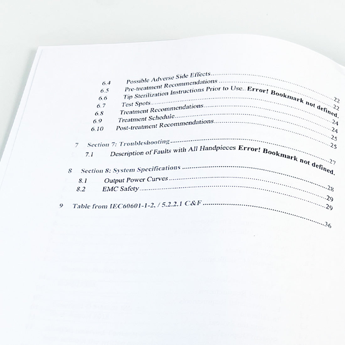 InMode Morpheus8 Applicator Operator Manual User Instruction Guide Treatment