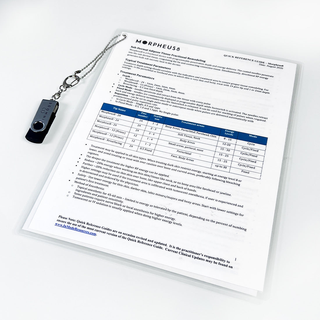 InMode Morpheus8 Operator User Instruction Manual USB Reference Treatment Guide