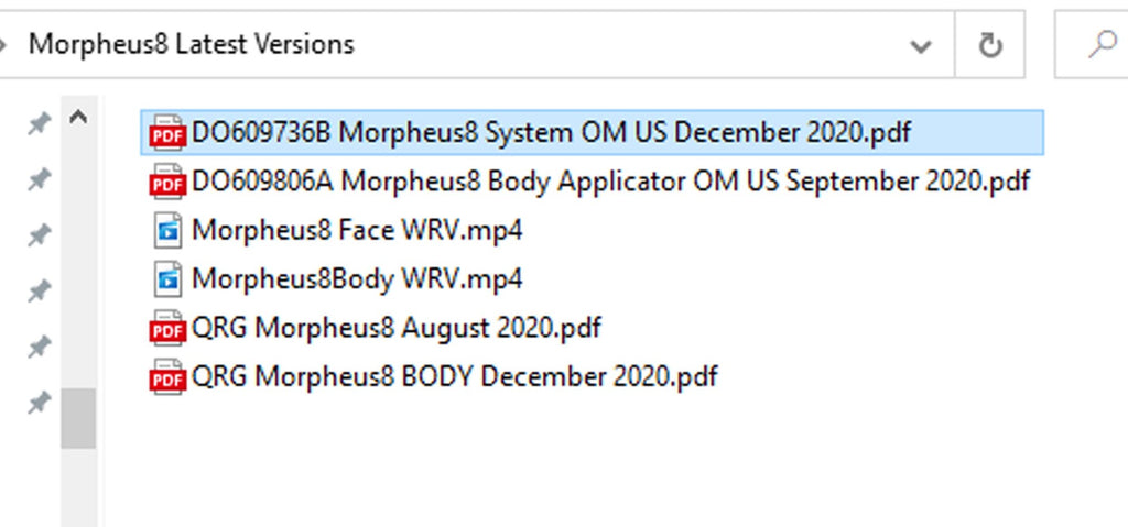 InMode Morpheus8 Operator User Instruction Manual USB Reference Treatment Guide