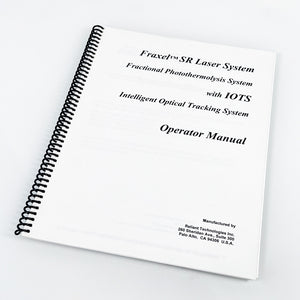 Reliant Technologies Fraxel SR Laser User Operator Manual Operation Treatment