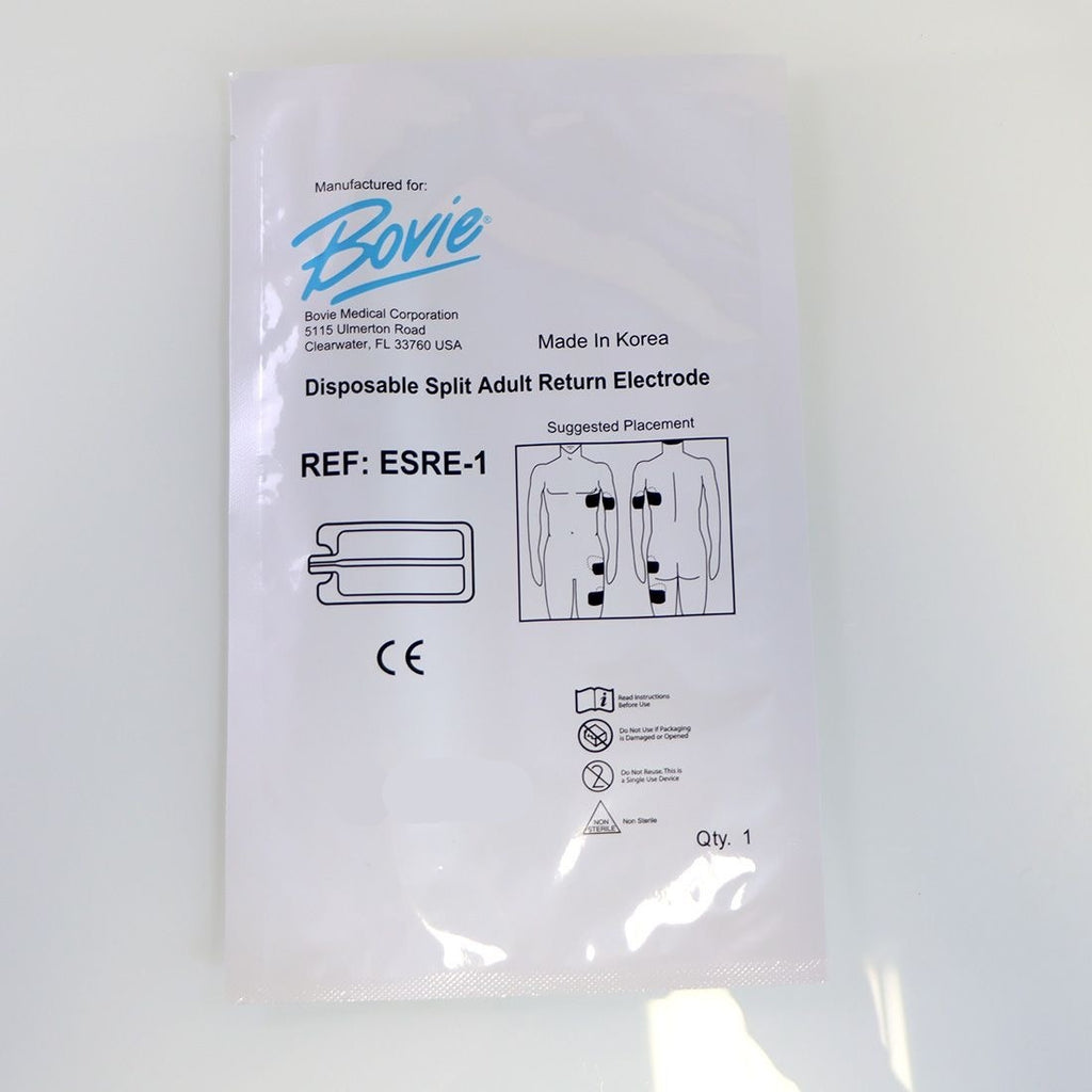 Bovie Disposable Split Adult Return Electrode Ground Pad ESRE-1 Exp 2019 x2 Pcs