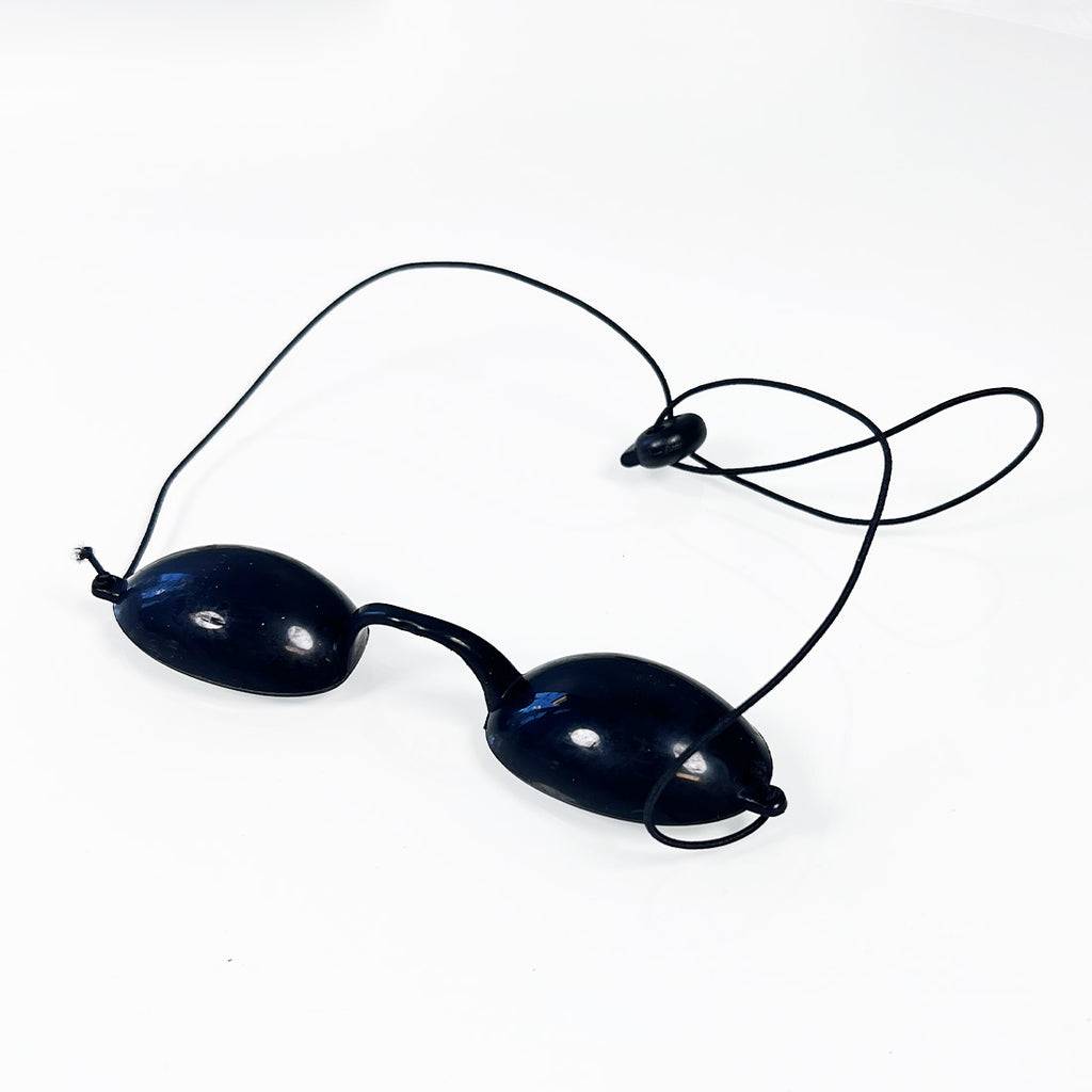 Laser Patient Protective Safety Eye Glasses Black Plastic Goggles Shields