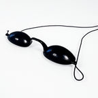 Laser Patient Protective Safety Eye Glasses Black Plastic Goggles Shields