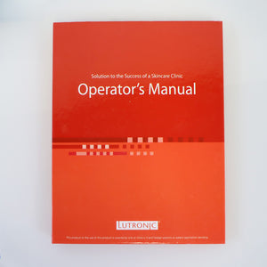 Lutronic Clarity LPC Operator's Manual 4100156113 Rev-1.3 English Skincare