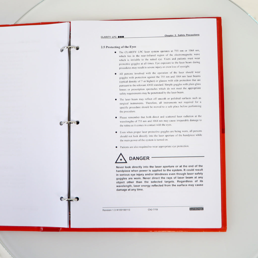 Lutronic Clarity LPC Operator's Manual 4100156113 Rev-1.3 English Skincare