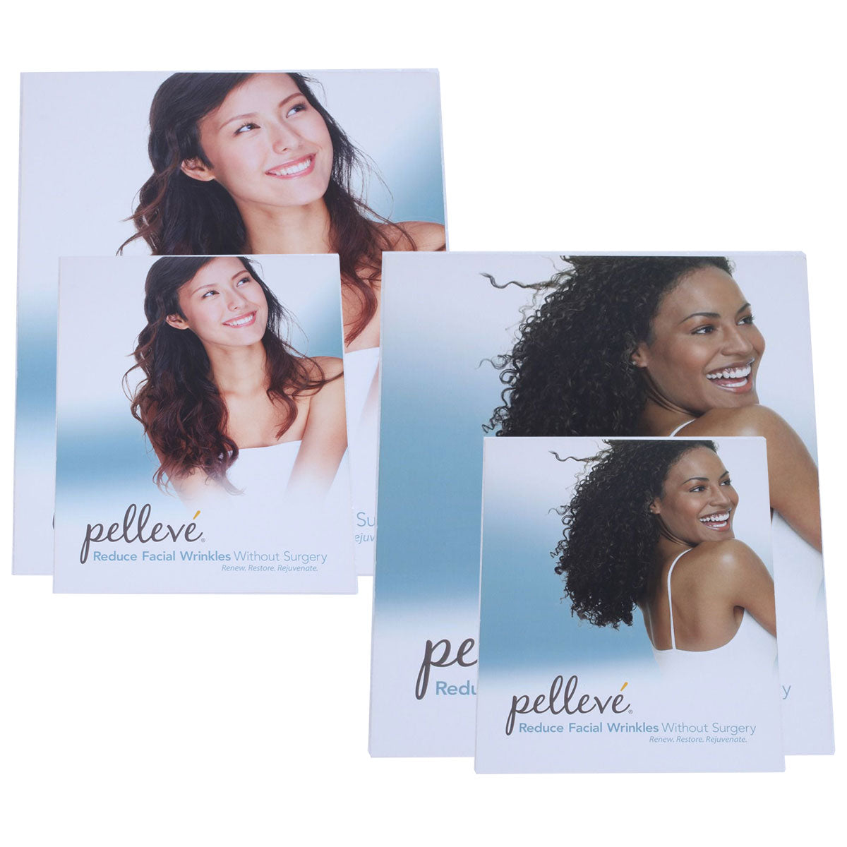Ellman Pelleve RF Facial Wrinkle Reduction Vinyl Marketing Set of 4 Posters