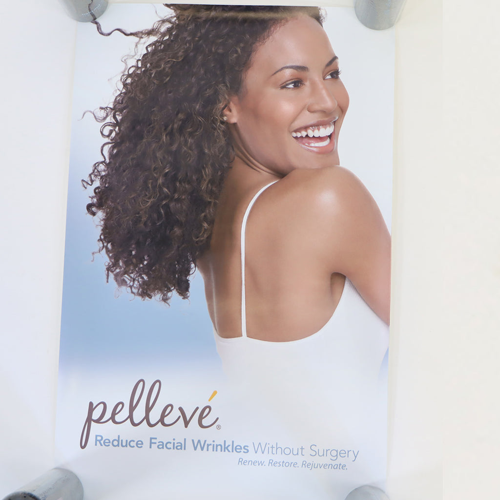 Ellman Pelleve RF Facial Wrinkle Reduction Vinyl Marketing Set of 4 Posters