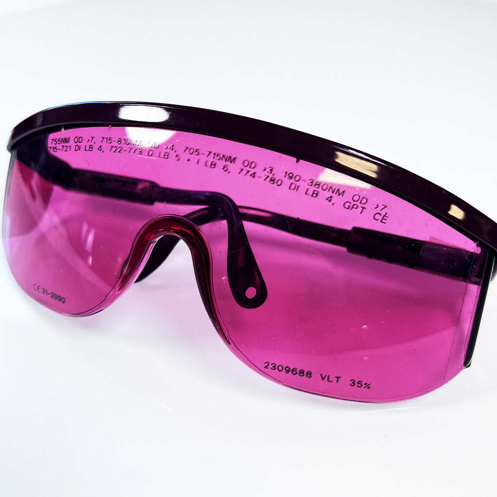 DiOptika Laser Safety Glasses Eye Protection Purple Filter Frameless 755nm