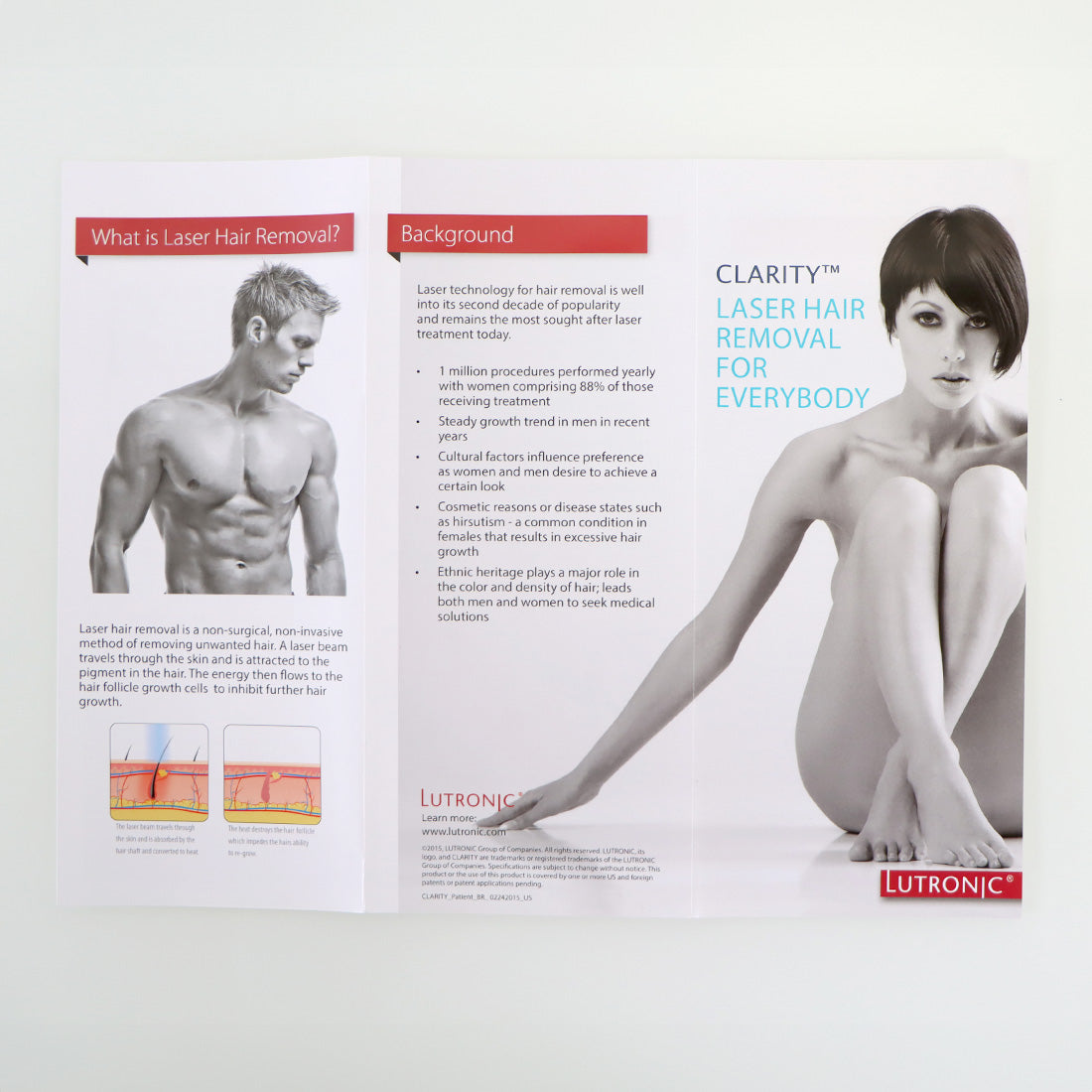 Lutronic Clarity Laser Hair Removal for Everyone Brochure 02242015 Pamphlet 35pk