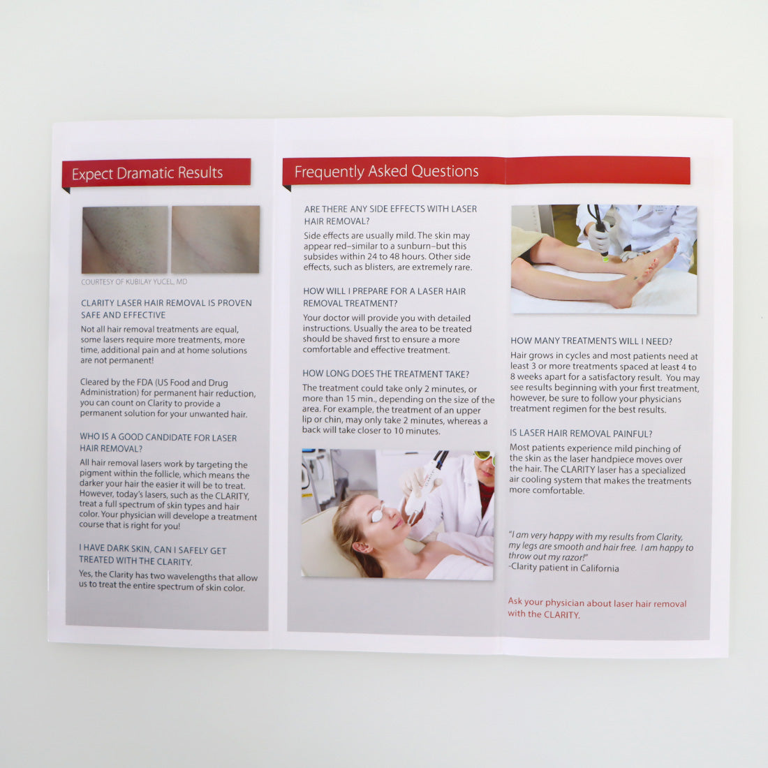 Lutronic Clarity Laser Hair Removal for Everyone Brochure 02242015 Pamphlet 35pk