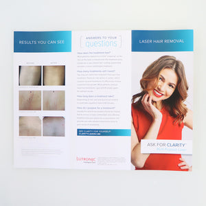 Lutronic Ask For Clarity Laser Hair Removal Brochure HR_BRF Pamphlet 5-Pack