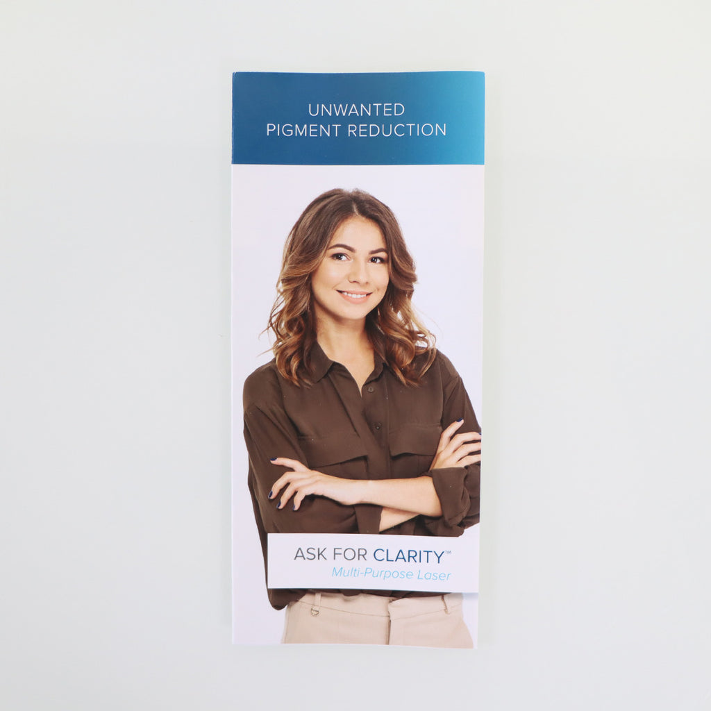 Lutronic Ask For Clarity Unwanted Pigment Reduction Brochure PGM_BRF Pamphlet x9