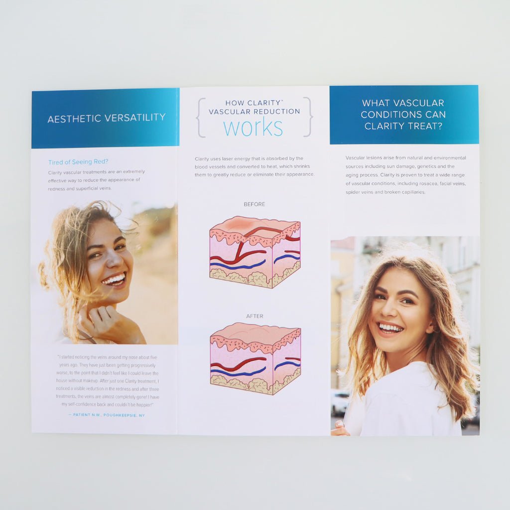 Lutronic Ask For Clarity Redness & Vein Reduction Brochure RVR_BRF Pamphlet 10pk