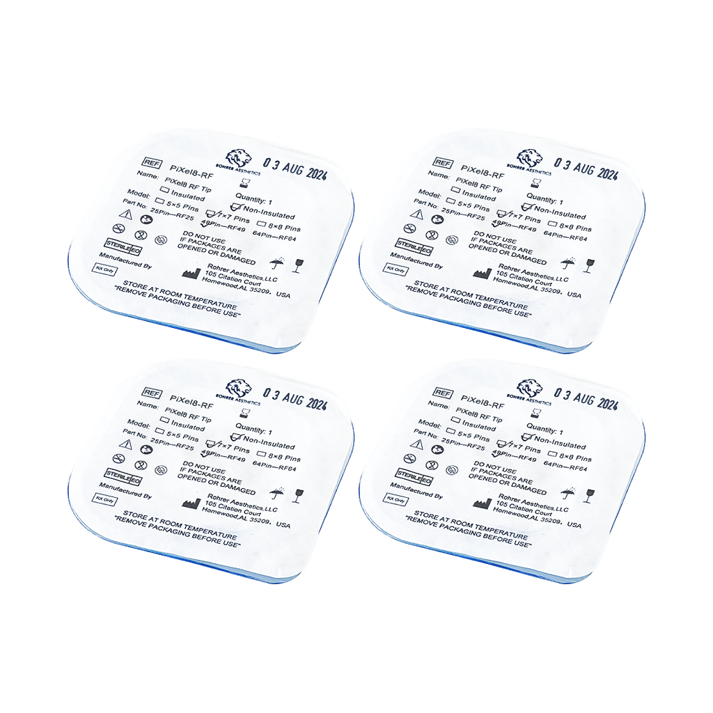 Rohrer Aesthetics PiXel8-RF Non-Insulated Microneedle Tips 49Pin-RF49 (x4 Pcs)