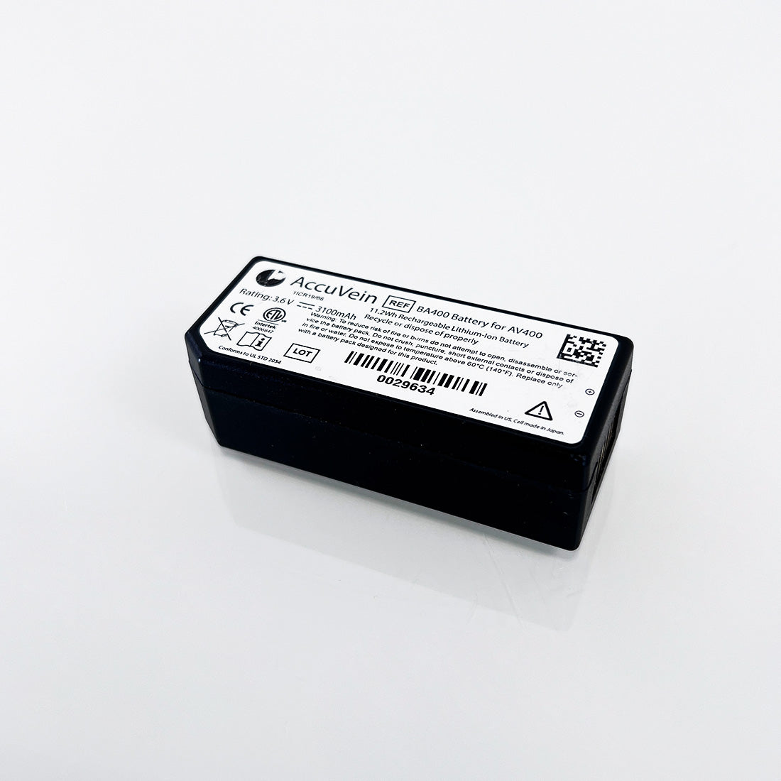 AccuVein BA400 AV400 Lithium Ion Battery Rechargeable Vein Finder 3.6V