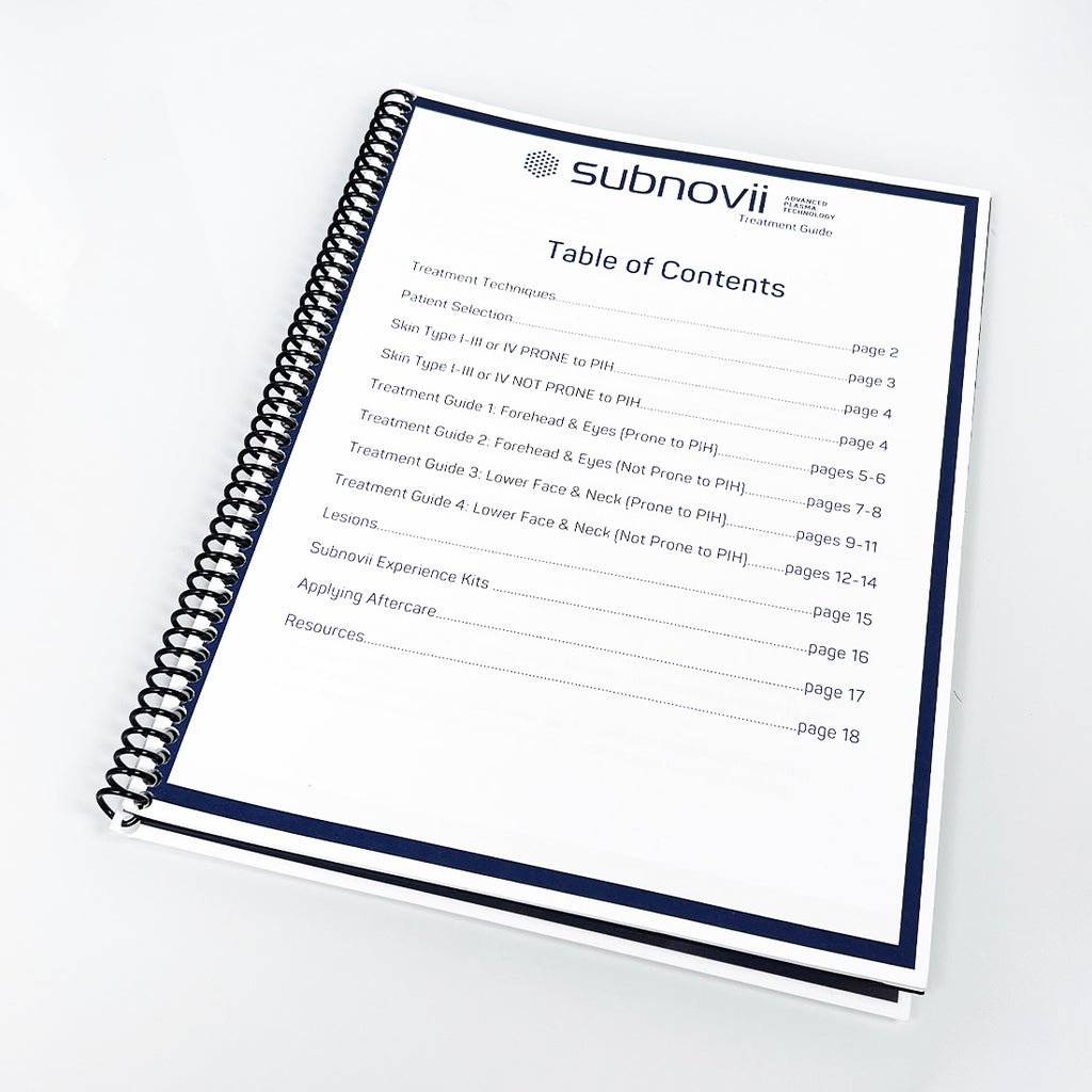 Cartessa Subnovii Advanced Plasma Technology Skin Treatment Guide User Operation