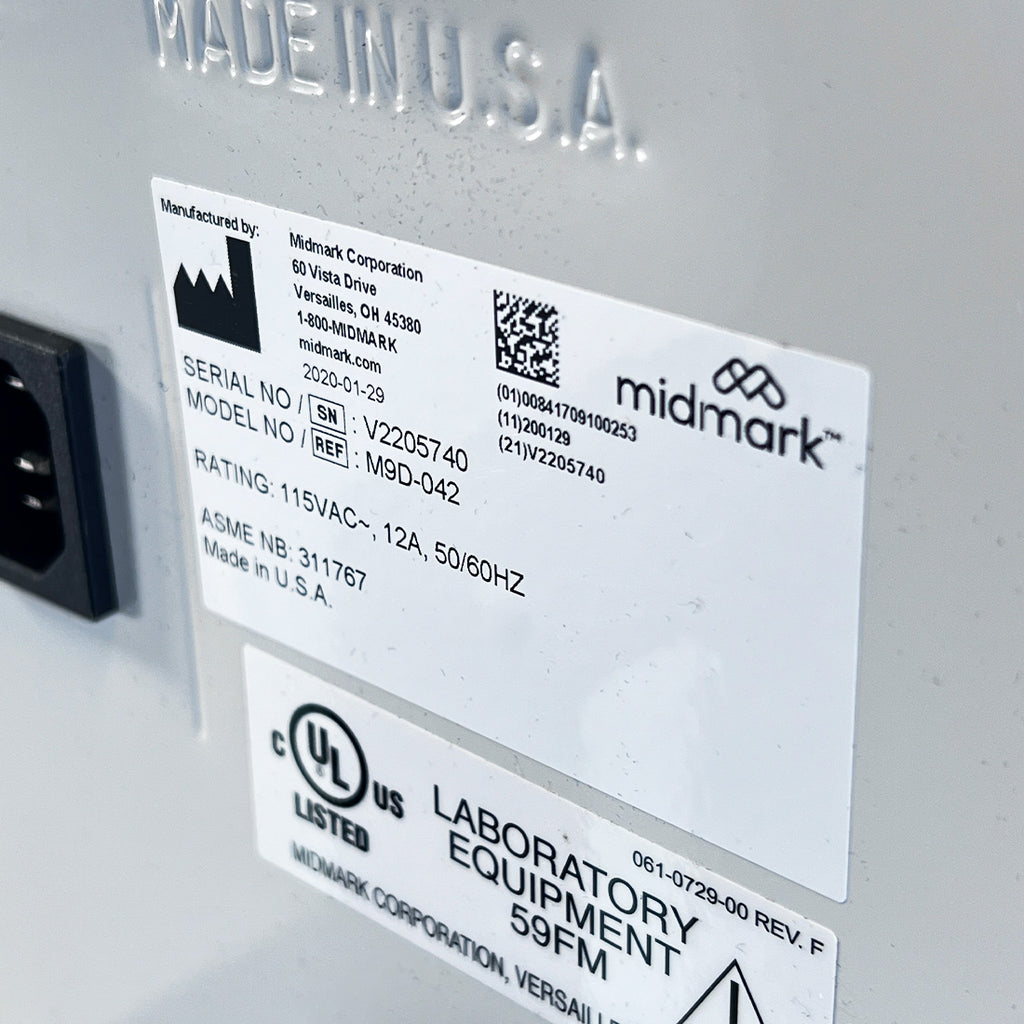 MidMark M9D-042 Ritter M9D Steam Sterilizer AutoClave Tabletop System 114 Cycles