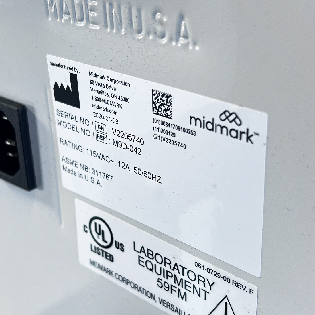 MidMark M9D-042 Ritter M9D Steam Sterilizer AutoClave Tabletop System 114 Cycles