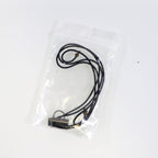 Replacement Goggle Retainer Cord Lanyard Thin Black Elastic String 22in w/ Sizer