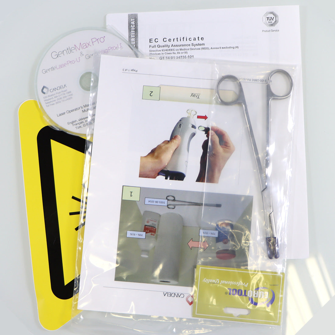 Candela GentleMax Pro CD Manual, Sign and Cleaning Guide Kit 8501-00-2121 Rev E