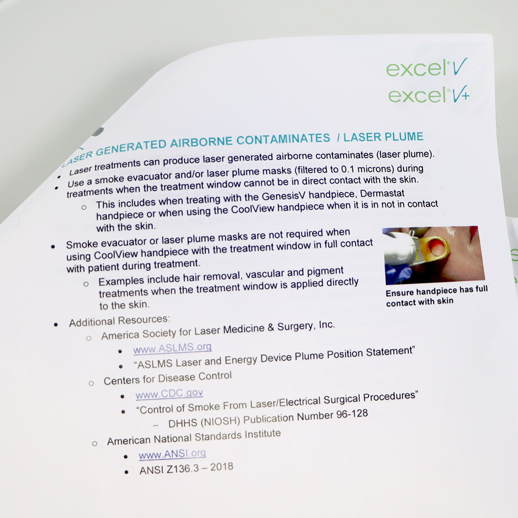 Cutera Excel V / V+ Cleaning and Disinfecting Addendum / Safety Guide D002632 rA