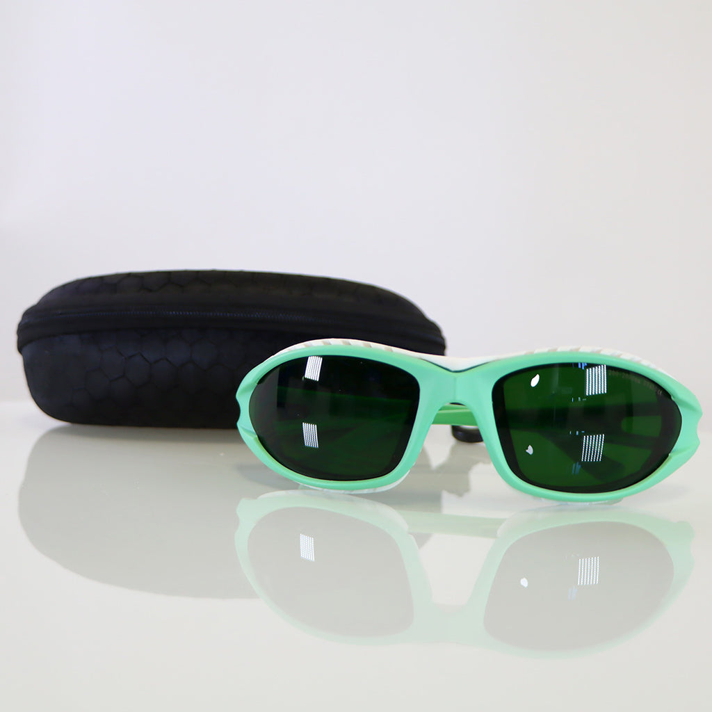 IPL Laser Safety Eye Glasses Lime Green Sport 200-2000nm UV400 Protective