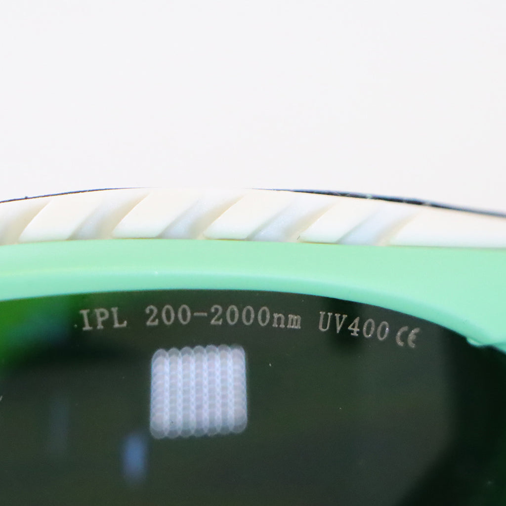 IPL Laser Safety Eye Glasses Lime Green Sport 200-2000nm UV400 Protective