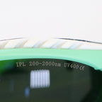 IPL Laser Safety Eye Glasses Lime Green Sport 200-2000nm UV400 Protective