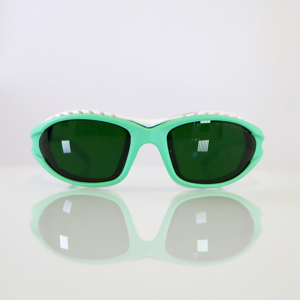 IPL Laser Safety Eye Glasses Lime Green Sport 200-2000nm UV400 Protective