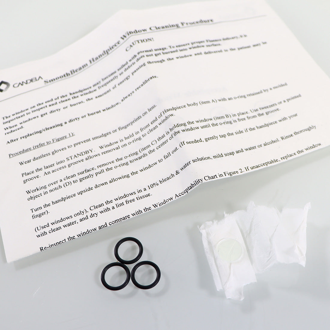 Candela SmoothBeam Laser Handpiece Window Replacement Kit 7122-00-3007 3-Pack