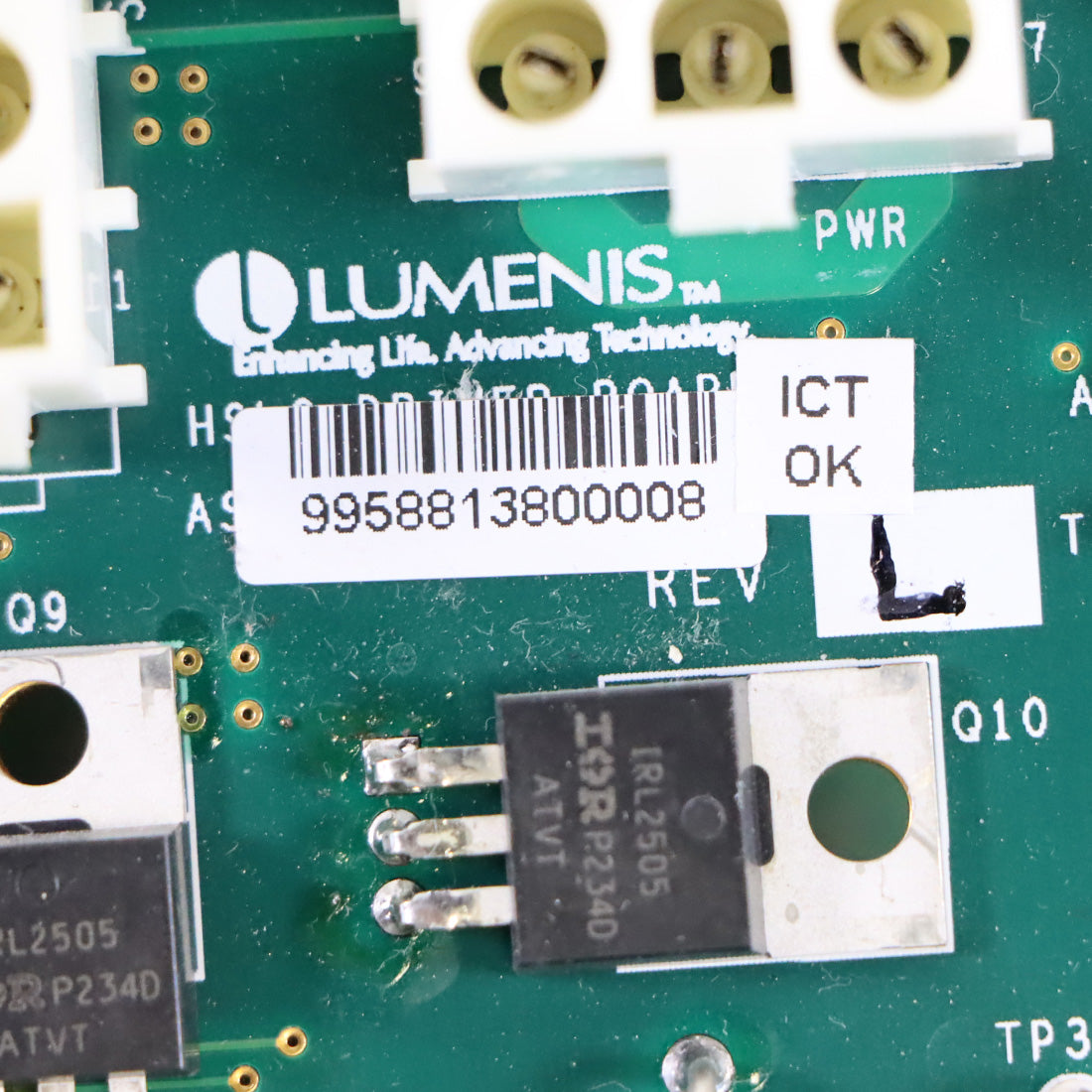 Lumenis LightSheer Duet Laser PCB Circuit Board Bulkhead Mounting Plate Assembly
