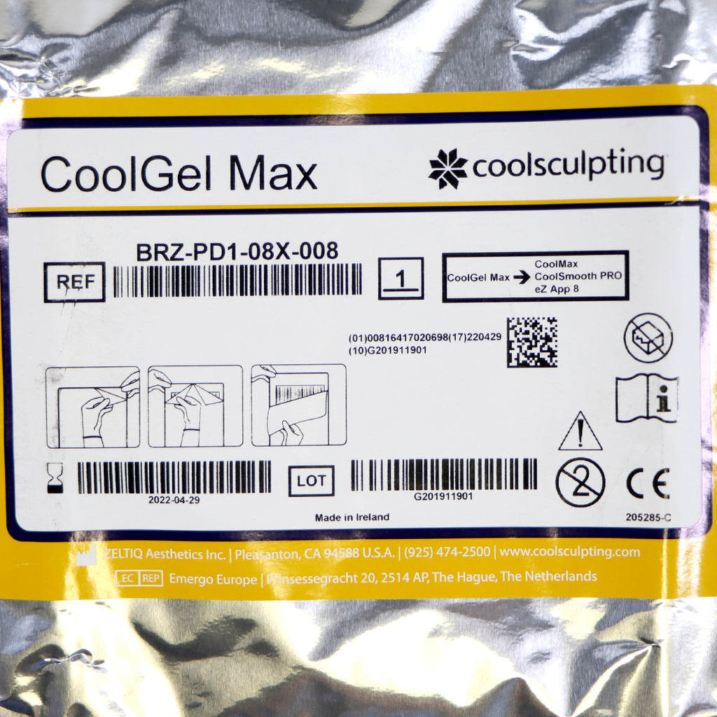 Zeltiq CoolSculpting CoolGel Max Cool Gel Pads BRZ-PD1-08X-008 Exp04/2022 x3 Pcs