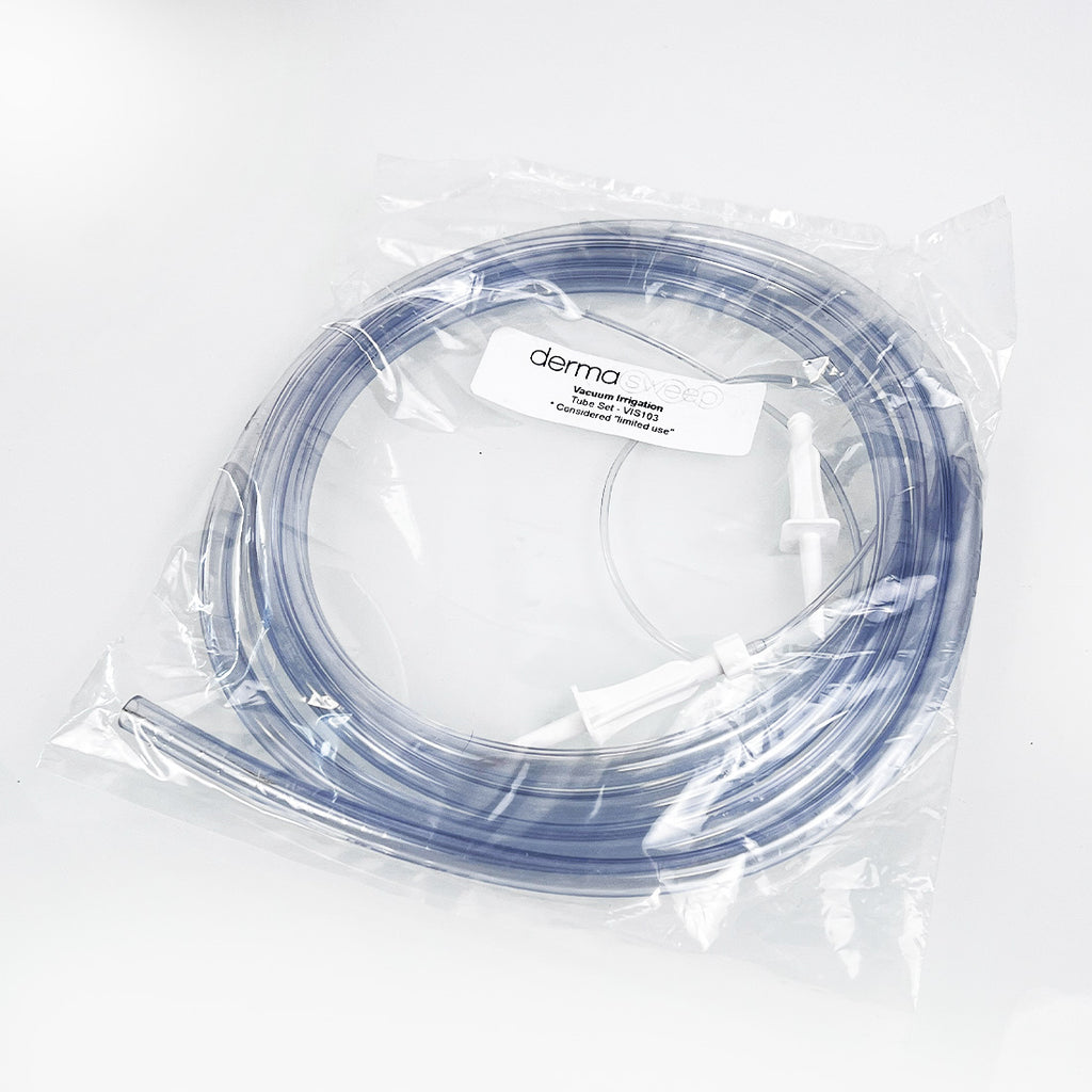 Dermasweep Hydrating Vacuum Irrigation Tube Set Clear Tubing Insert Plug VIS103
