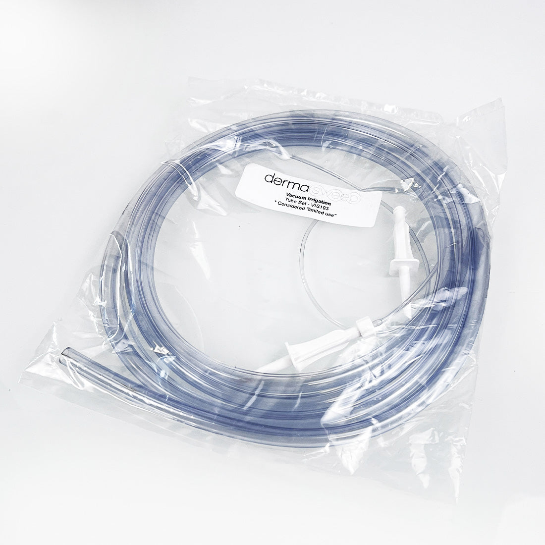 Dermasweep Hydrating Vacuum Irrigation Tube Set Clear Tubing Insert Plug VIS103