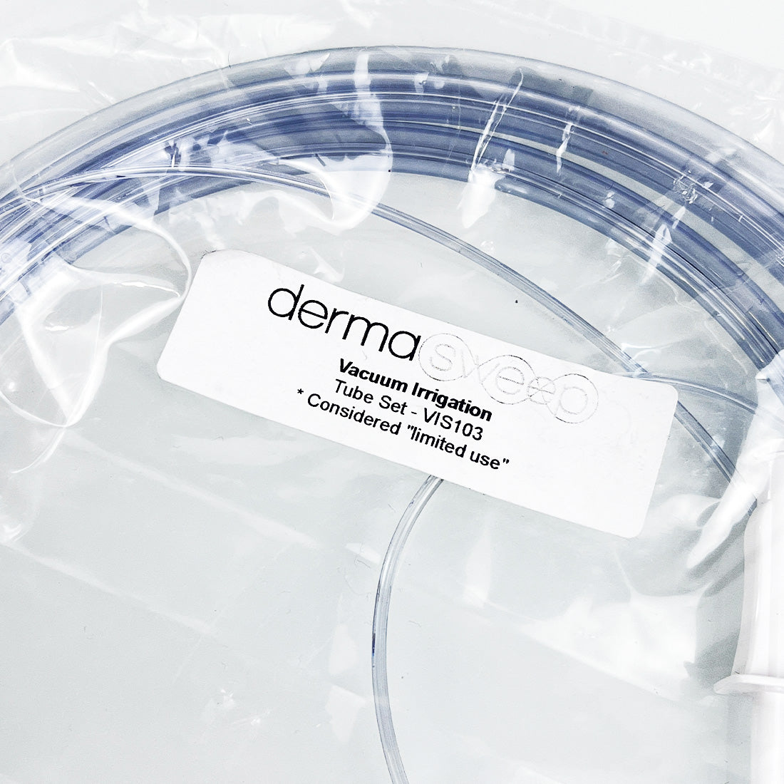 Dermasweep Hydrating Vacuum Irrigation Tube Set Clear Tubing Insert Plug VIS103