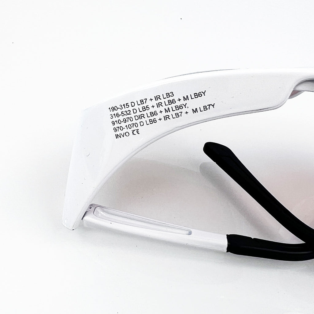 Innovative Optics PPE Laser Safety Glasses Orange / White 190-532 - 850-1064nm