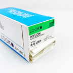 Surgical Nylon Black Monofilament Suture 6-0 USP 10"/25cm Reverse Cutting x15 Pc