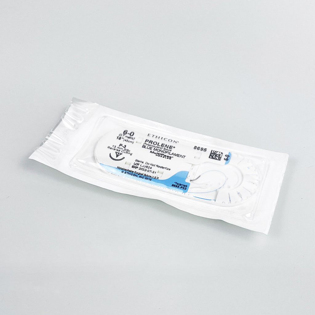 Ethicon Prolene Surgical Suture Polypropylene Prolene 6-0 18"/45cm 8695G x7 Pcs