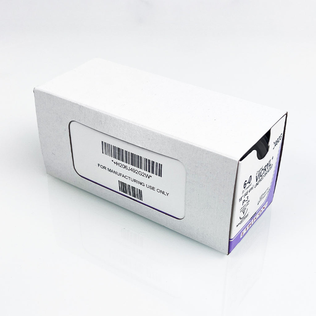 Ethicon Vicryl Undyed Braided 6-0 18"/45cm Suture J492 Reverse Cutting (x11 pcs)