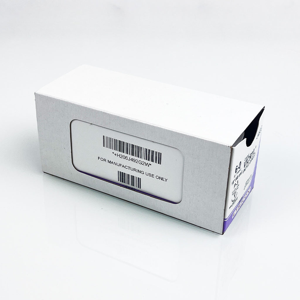 Ethicon Vicryl Undyed Braided 6-0 18"/45cm Suture J492G Reverse Cutting (x7 pcs)