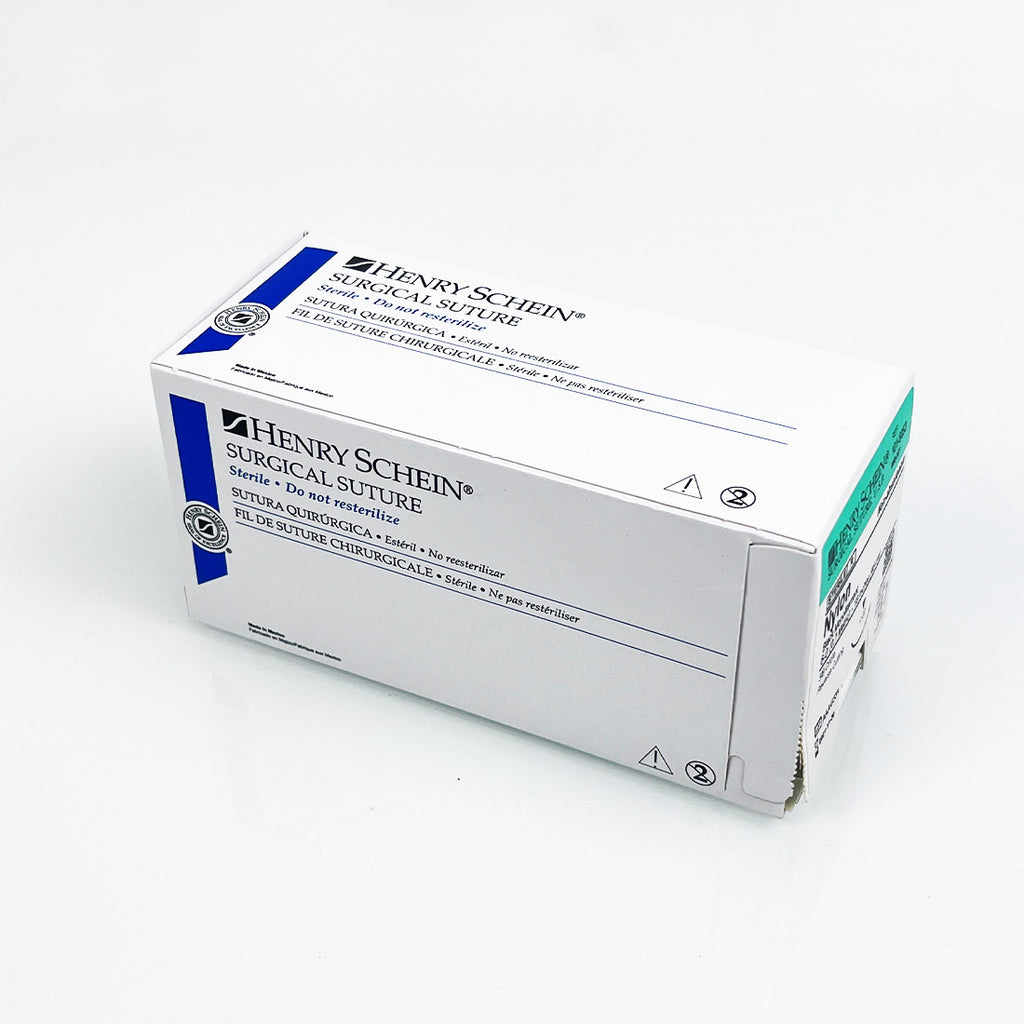Henry Schein Surgical Suture Nylon Black Filament 6-0 18"/45cm) 101-6053 x6 Pcs