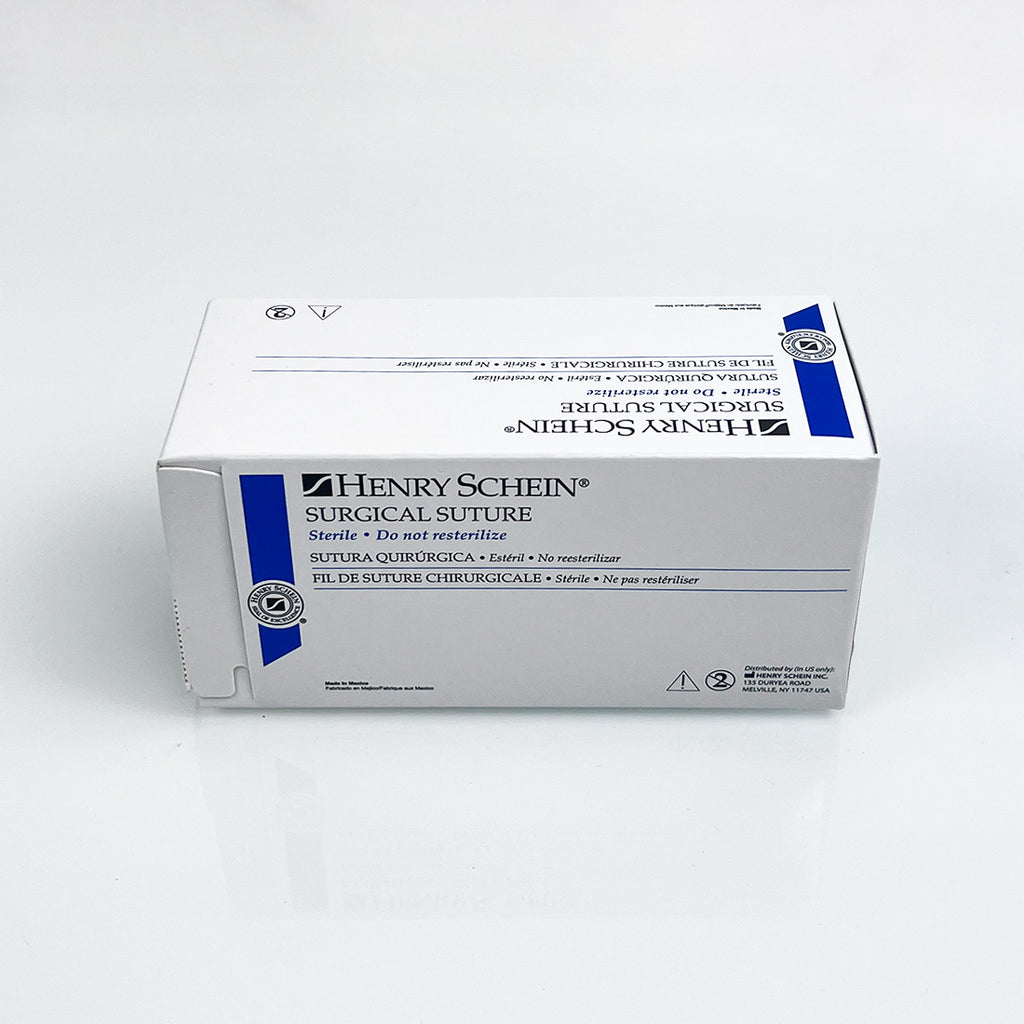 Henry Schein Surgical Suture Nylon Black Filament 6-0 18"/45cm) 101-6053 x6 Pcs