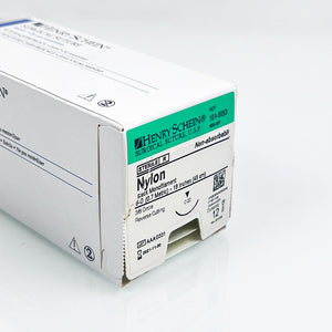 Henry Schein Surgical Suture Nylon Black Filament 6-0 18"/45cm Reverse Cutting